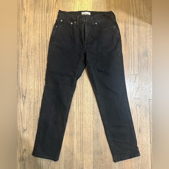Madwell The Mid-Rise Perfect Vintage Jean-Clean Black Wash-Size 27 - Picture 5 of 12